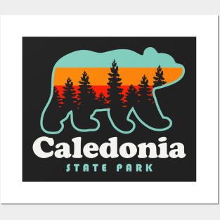 Caledonia State Park Pennsylvania Bear Retro Vintage Sunset Posters and Art